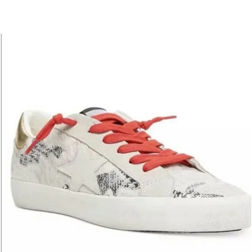 Steve Madden White and Red Star Sneakers-philosophy